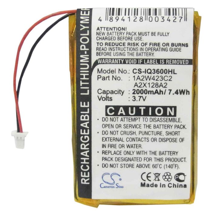 Garmin CS-IQ3600HL - replacement battery for Garmin Fixed sizeProduct Thumbnail