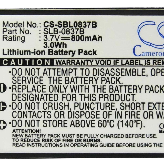 Samsung CS-SBL0837B - replacement battery for SAMSUNG Fixed sizeProduct Thumbnail