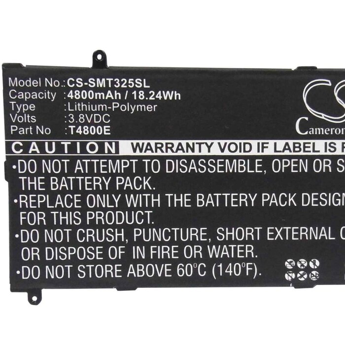 Samsung CS-SMT325SL - replacement battery for SAMSUNG Fixed sizeProduct Thumbnail