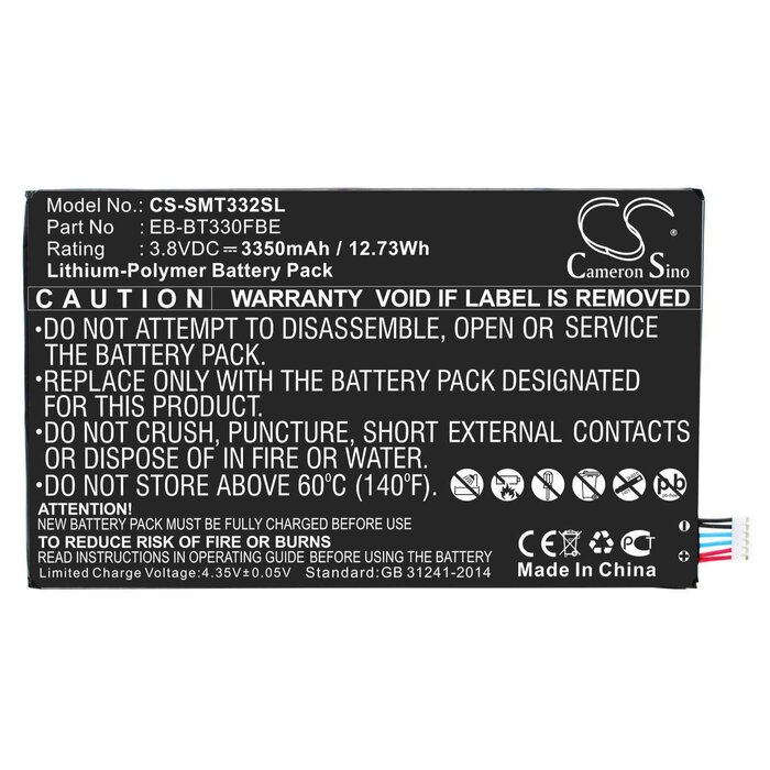 Samsung CS-SMT332SL - replacement battery for SAMSUNG Fixed sizeProduct Thumbnail