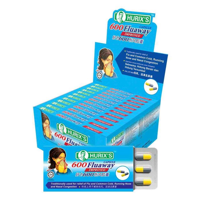 Hurix's Hurix's 600 Fluaway Capsule Improved 9's x 12blisterProduct Thumbnail