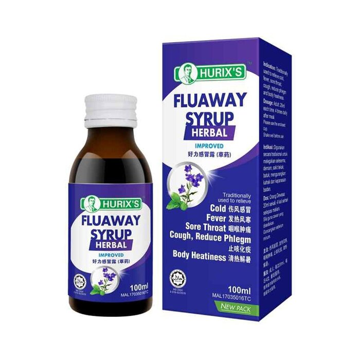 Hurix's Hurix's Fluaway Syrup Herbal Improved 100ML x 4Product Thumbnail