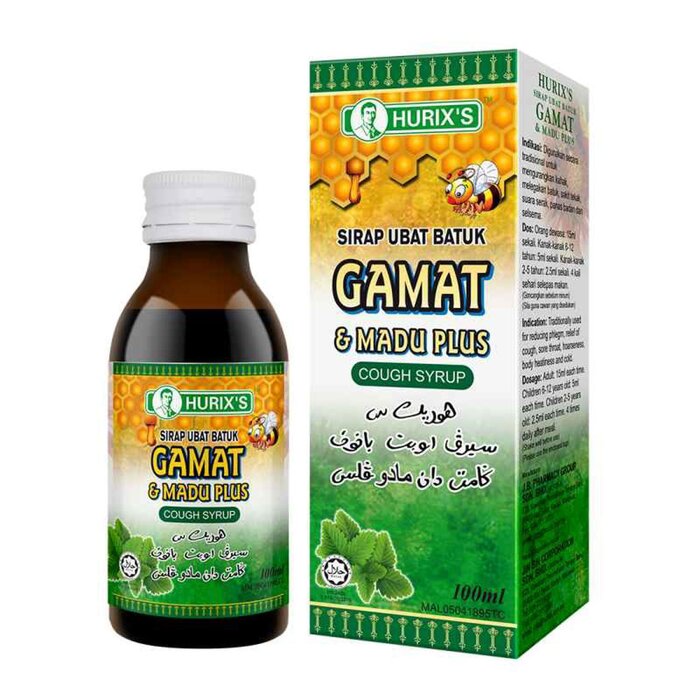 Hurix's Hurix's Sirap Ubat Batuk Gamat & Madu Plus 100ML x 4 bottlProduct Thumbnail