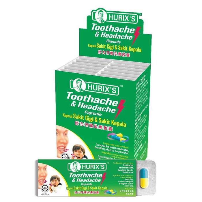 Hurix's Hurix's Toothache & Headache Capsule 6's x 12blisterProduct Thumbnail