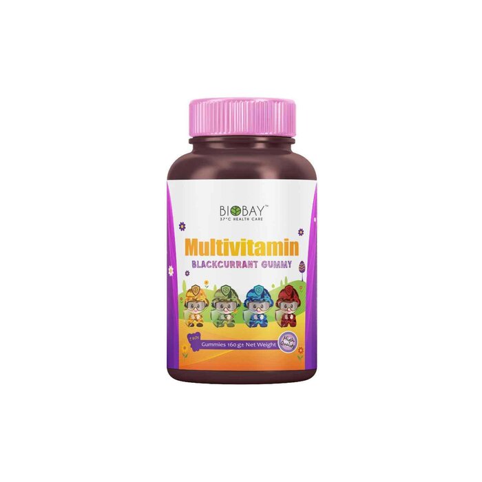 Biobay Biobay Vitamin Blue/Pink/Blackcurrant Gummy (80's x 2g) Chewable Gummy For Kids BlueProduct Thumbnail