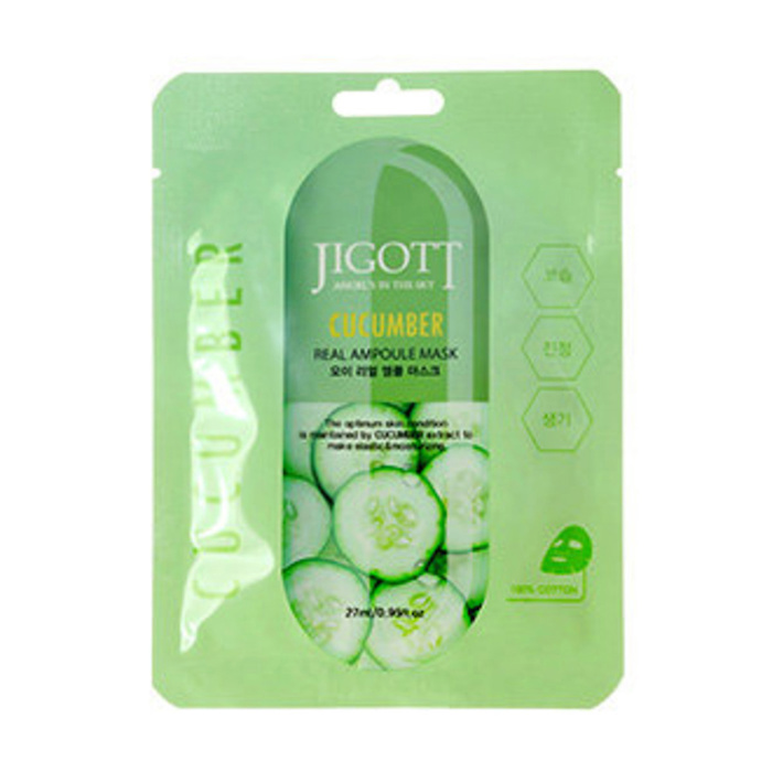 Jigott Real Ampoule Mask (Cucumber) 27mlx10pcsProduct Thumbnail