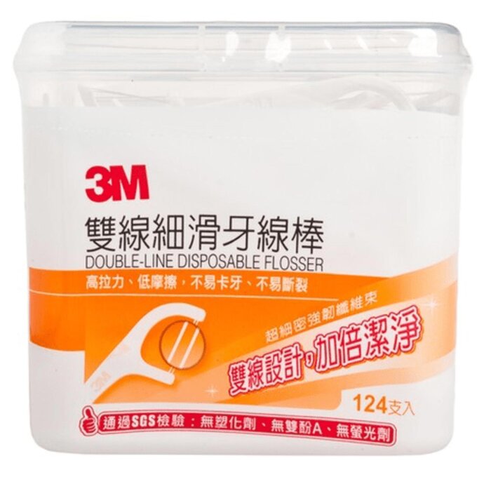 3M Nexcare 雙線細滑牙線棒 124pcs/packProduct Thumbnail