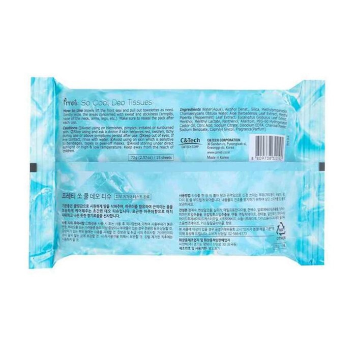 프레티 Prreti So Cool Deo Tissues 15sheetsProduct Thumbnail