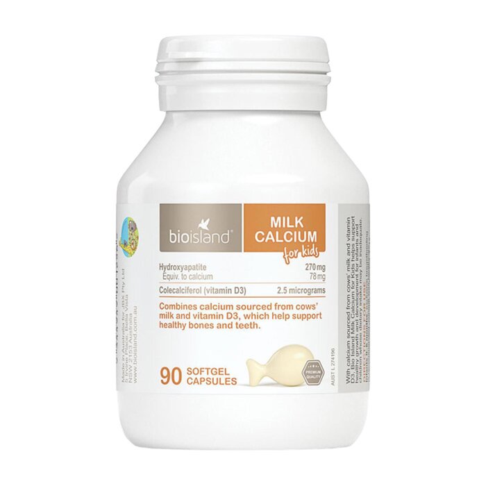 BIO ISLAND Milk Calcium Kids 90 CapsulesProduct Thumbnail