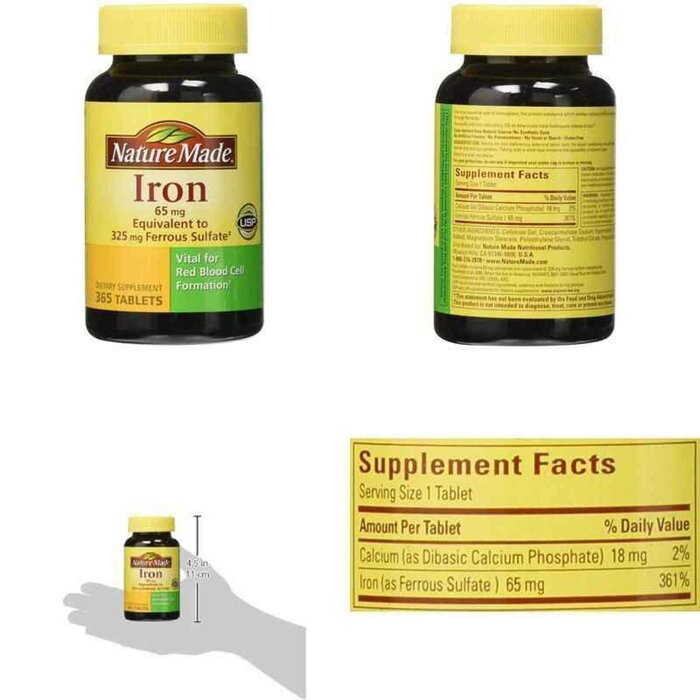 Nature Made Iron 65mg Dietary Supplement 365 TabletsProduct Thumbnail