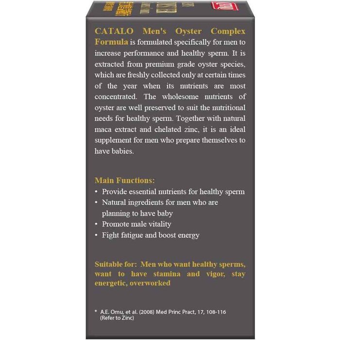 Catalo Mens Oyster Complex Formula 60TabletsProduct Thumbnail
