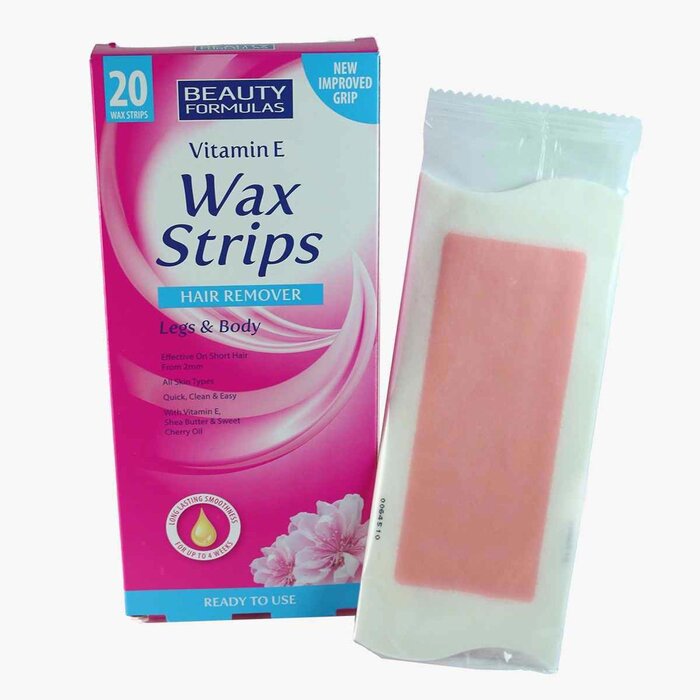 Beauty Formulas Vitamin E Wax Strips Hair Remover Legs & Body 20pcs(10x2sidesProduct Thumbnail