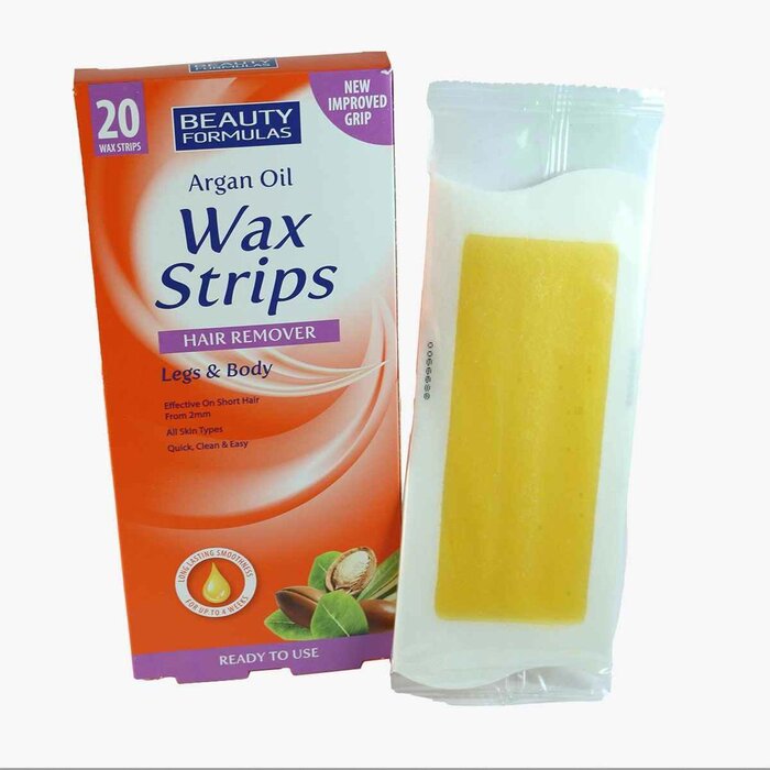 Beauty Formulas Argan Oil Wax Strips Hair Remover Legs & Body 20pcs(10x2sidesProduct Thumbnail