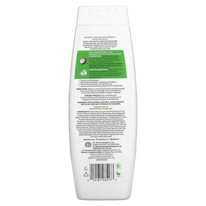 PALMERS Coconut Oil Moisture Boost Shampoo 400mlProduct Thumbnail