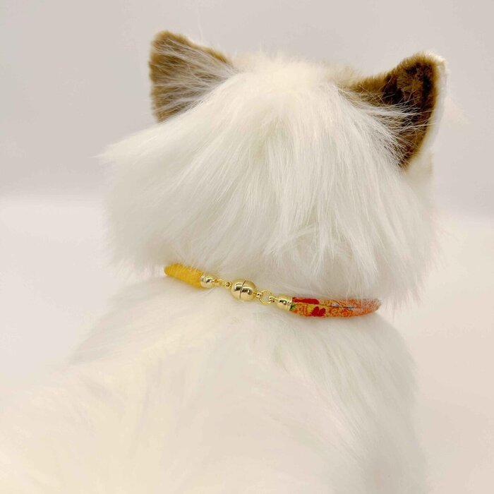 TAKTAK KITCHEN Japanese-Made Dog & Cat Collar Yellow Dragonfly Ball Safety Magnetic Buckle Pet Collar Fixed SizeProduct Thumbnail