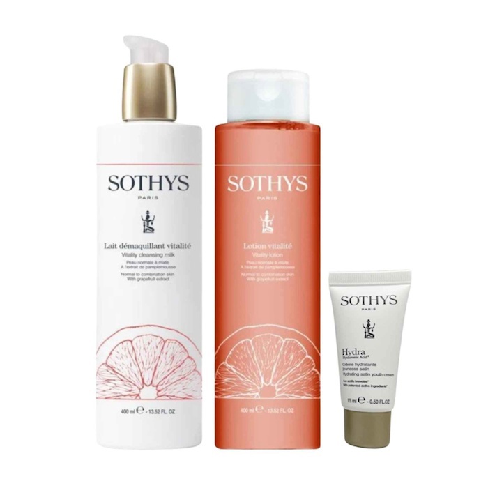 Sothys Vitality Cleansing Milk and Lotion Set (Free 15ml Cream) 2 x 400ml (15mlProduct Thumbnail