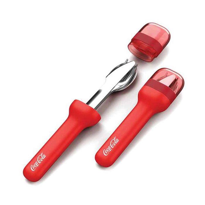 ZOKU Coca-Cola Stainless Steel Pocket Utensil Set (Includes Spoon, Fork, Knife) Fixed SizeProduct Thumbnail