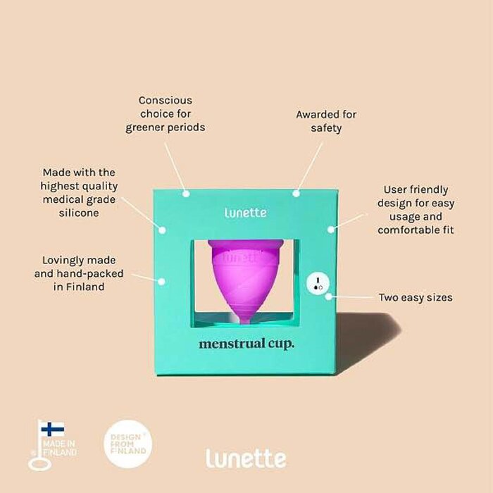 Lunette Menstrual Cup(Clear) - 2 sizes are available flow with Storage Pouch Model 02Product Thumbnail