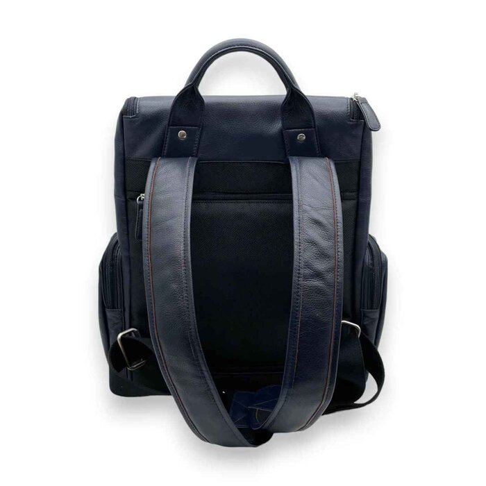 Leatheraft Bernard Business Leather RFID Entrepreneur Backpack(navy) 40x35.5x18cmProduct Thumbnail