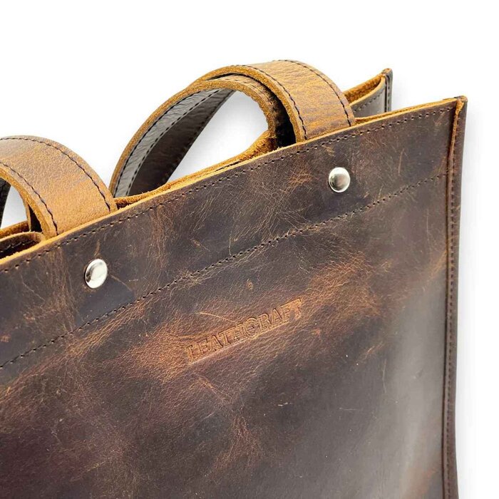 Leatheraft Cain Distressed Leather Business Casual Tote Bag(Coffee) 23.5x11.5x29cmProduct Thumbnail