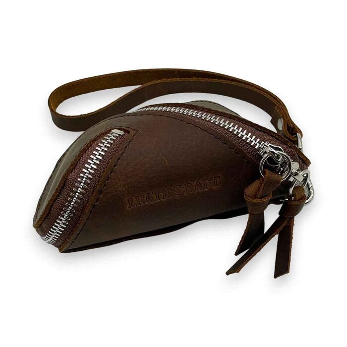 Leatheraft Calliope Distressed Business Leather Coin Pouch / Pulse(Coffee) 13x6cmProduct Thumbnail