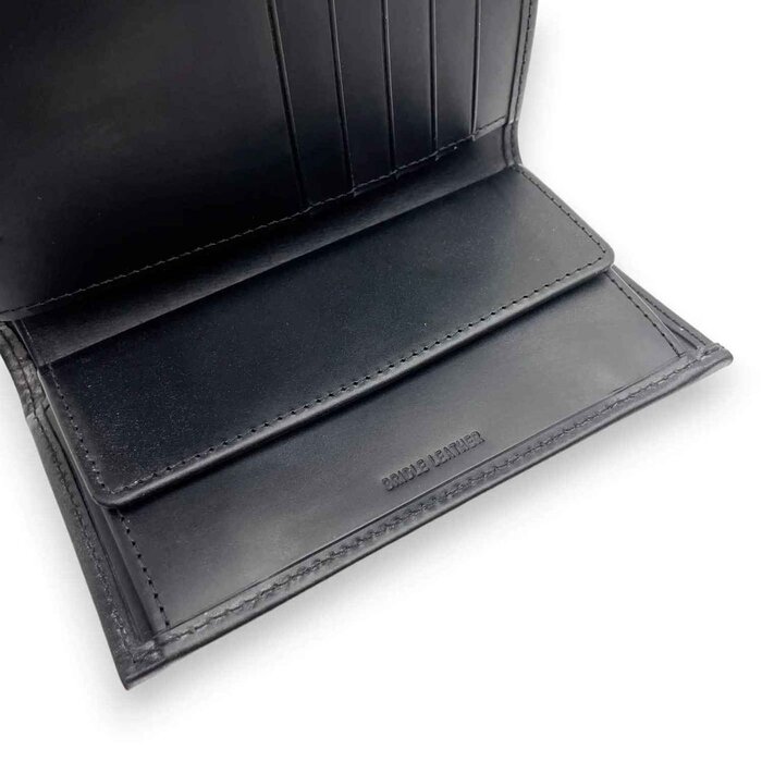 Leatheraft DANA Business Italian Bridle Leather 3 Fold Wallet With Large Coin Case(Black) 14x9.5cmProduct Thumbnail