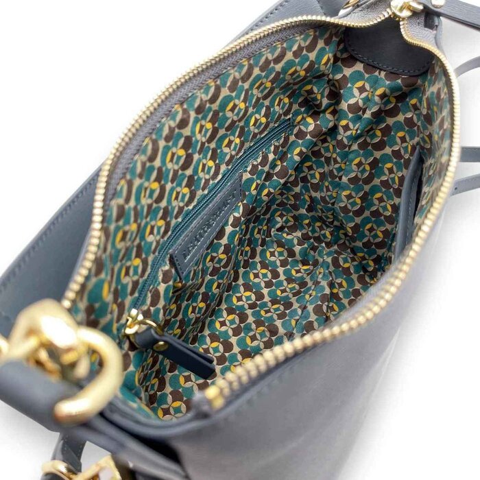 Leatheraft IQRA Genuine Leather Middle Shoulder Handbag (Top-Handle)(Aegean) 17x24x10cmProduct Thumbnail