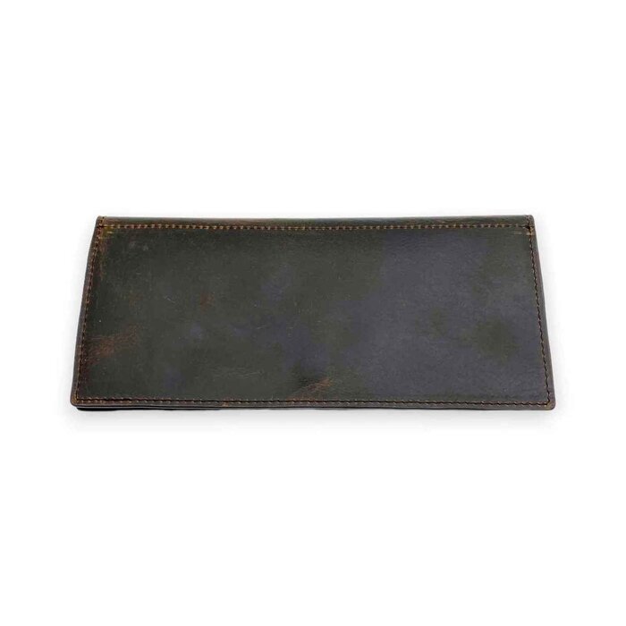Leatheraft LENNON Crazy Horse Leather Travel Long Wallet(Dark Brown) 19.7x9cmProduct Thumbnail