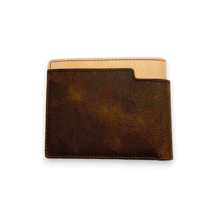 Leatheraft MADDOX Bi-Fold Wallet With Exterior Pocket(Brown) 11.5x9x1.5cmProduct Thumbnail