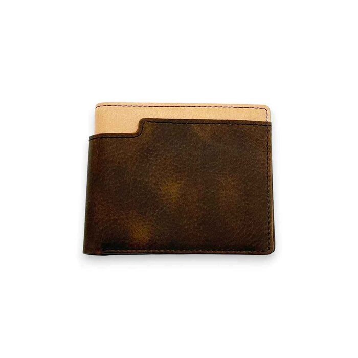 Leatheraft MADDOX Bi-Fold Wallet With Exterior Pocket(Brown) 11.5x9x1.5cmProduct Thumbnail