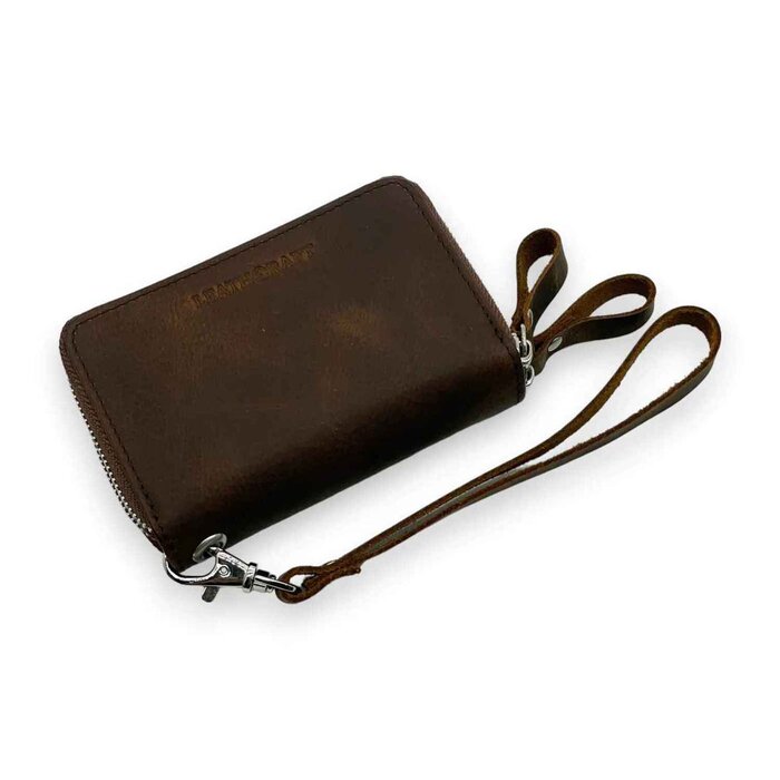 Leatheraft RHYS Distressed Leather Card And Key Pouch / Case(Coffee) 11.5x8x3.5cmProduct Thumbnail