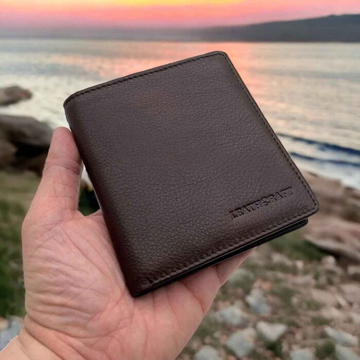 Leatheraft RYDER RFID Blocking 12 Pockets Genuine Full Grain Leather Wallet(brown) 4.5x4.75Product Thumbnail