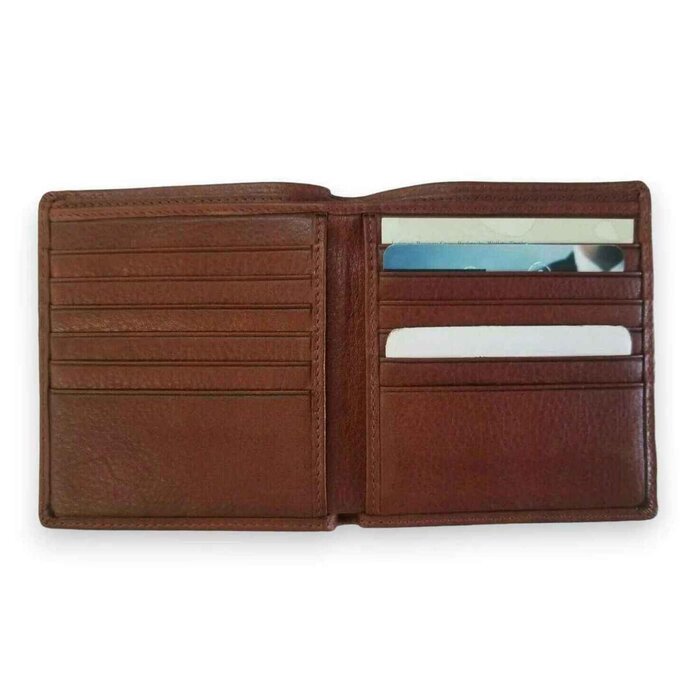Leatheraft RYDER RFID Blocking 12 Pockets Genuine Full Grain Leather Wallet(brown) 4.5x4.75Product Thumbnail