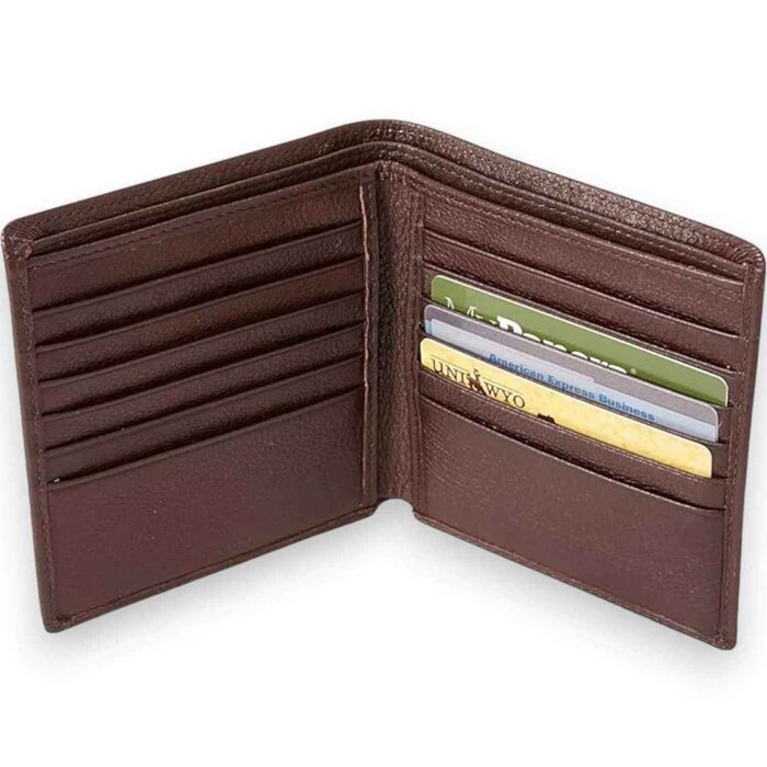 Leatheraft RYDER RFID Blocking 12 Pockets Genuine Full Grain Leather Wallet(brown) 4.5x4.75Product Thumbnail