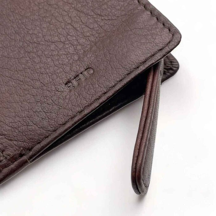 Leatheraft SAHRA business leather snap front coin wallet with zip(Brown) 5.75&quot;x3&quot;Product Thumbnail