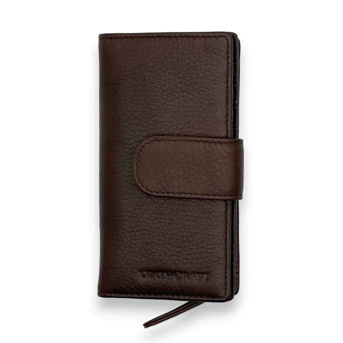 Leatheraft SAHRA business leather snap front coin wallet with zip(Brown) 5.75&quot;x3&quot;Product Thumbnail