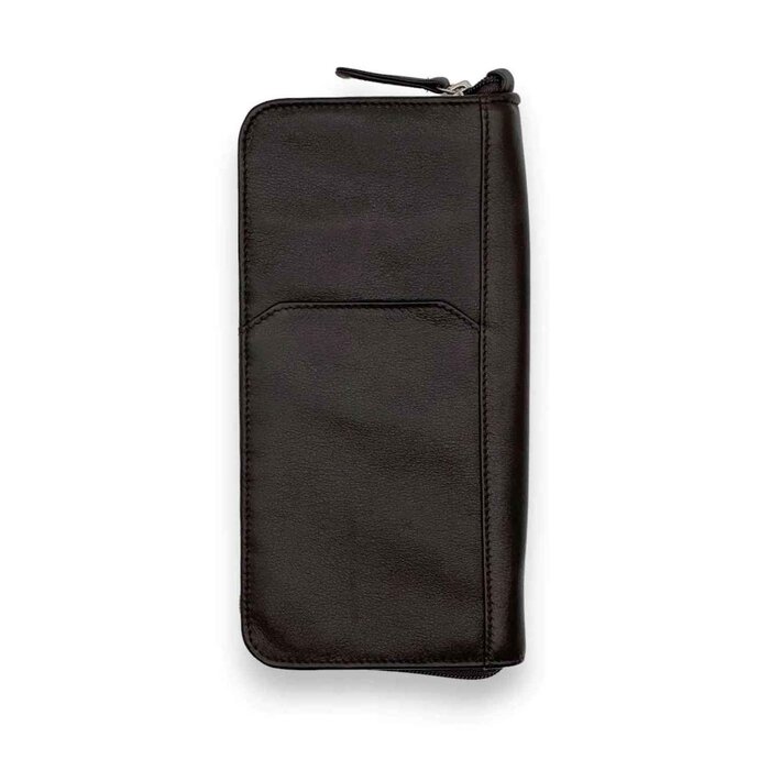 Leatheraft THEO Business Leather RFID Zipper Travel Passport Wallet & Organizer(brown) 4.75&quot;x9&quot;Product Thumbnail