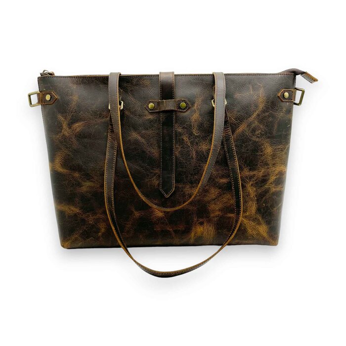Leatheraft MORGAN Business Crazy Horse Leather Shoulder Bag(Dark Brown) 44x29x16cmProduct Thumbnail