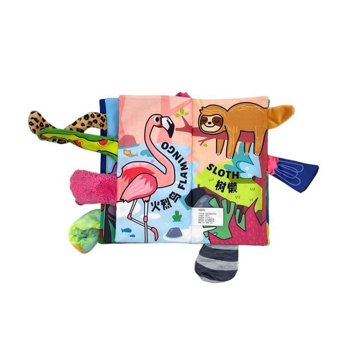 Kidrise Beiens Three-dimensional 3D Early Education Enlightenment Baby Cloth Book (Rain Forest Tails) 11x20cmProduct Thumbnail