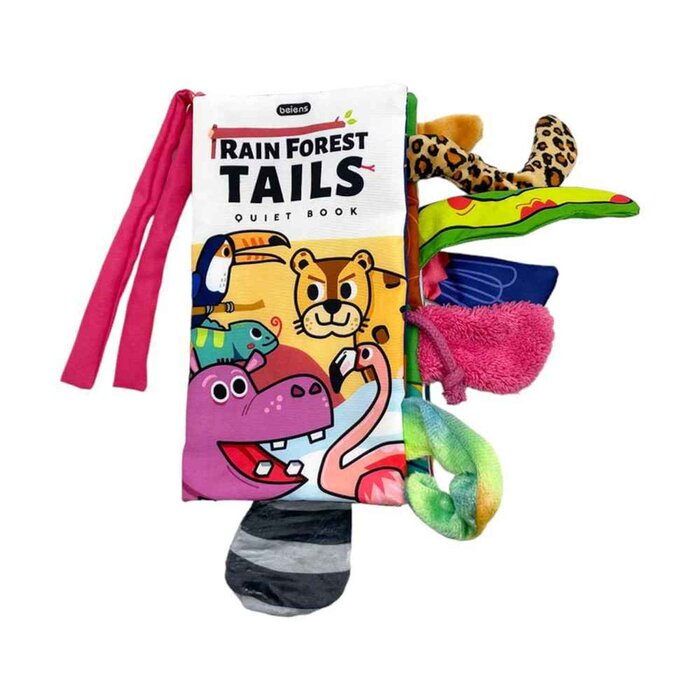 Kidrise Beiens Three-dimensional 3D Early Education Enlightenment Baby Cloth Book (Rain Forest Tails) 11x20cmProduct Thumbnail