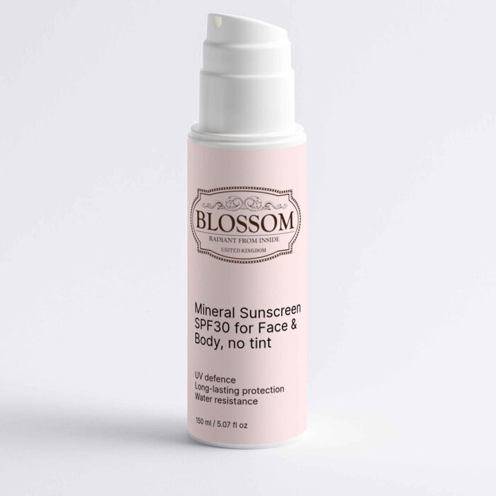 Blossom Blossom Mineral Sunscreen SPF30 for Face & Body, no tint, Designed from the UK Fixed SizeProduct Thumbnail