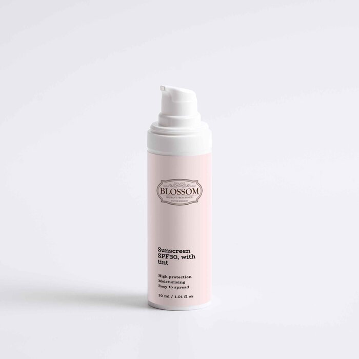 Blossom Blossom Sunscreen SPF30, with tint, designed from the UK Fixed SizeProduct Thumbnail