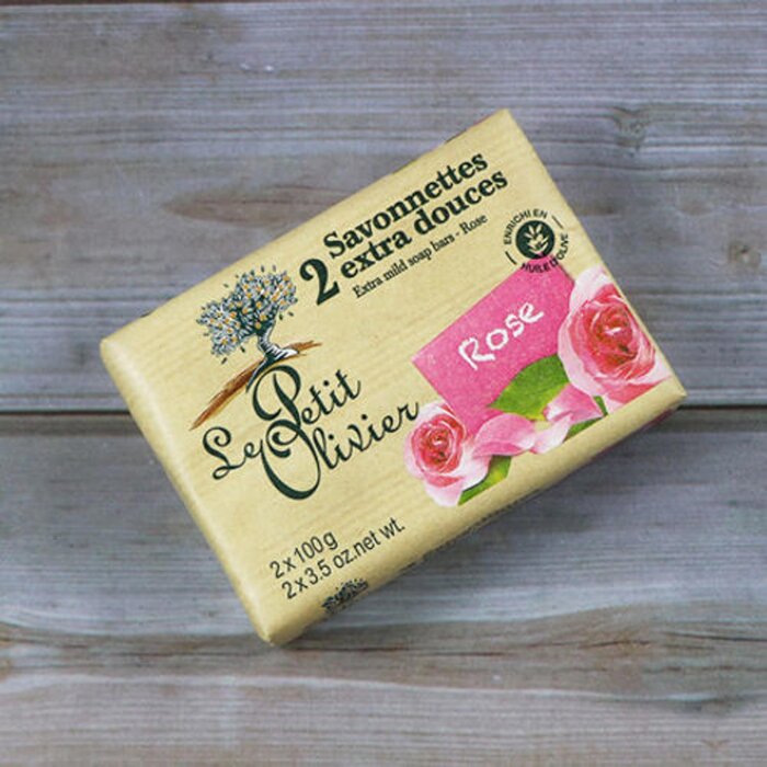Le Petit Olivier Rose Extra Mild Soap Bars - 2 x 100g Fixed SizeProduct Thumbnail