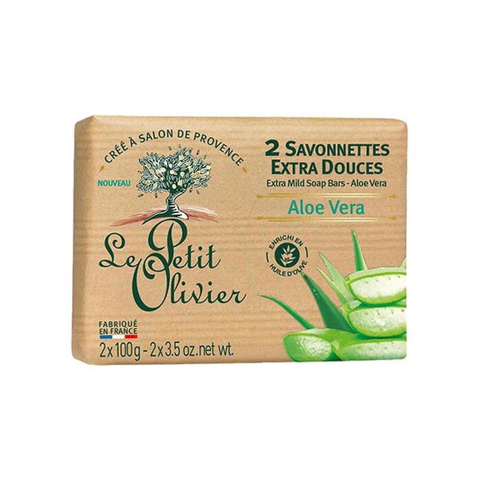 Le Petit Olivier Aloe Vera Extra Mild Soap Bars - 2 x 100g Fixed SizeProduct Thumbnail
