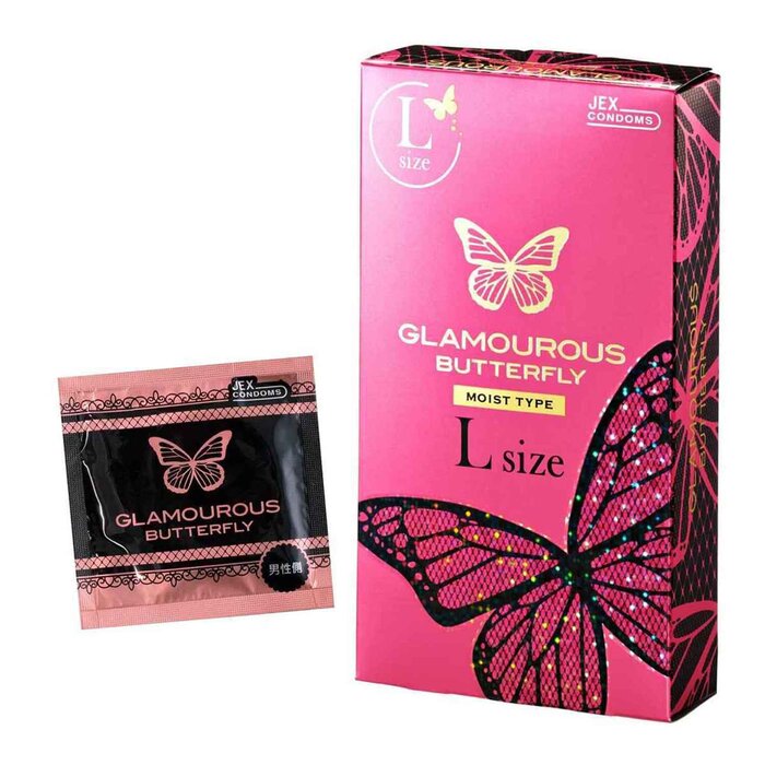 Jex Glamourous Butterfly Moist Type L Size Condom 8pcsProduct Thumbnail