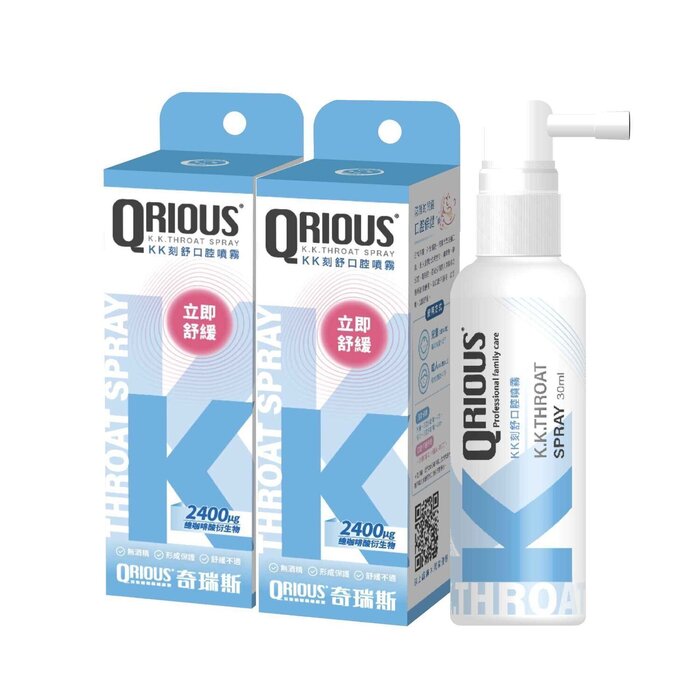 QRIOUS® QRIOUS® 奇瑞斯KK刻舒口腔噴霧 - 水蜜桃風味 2 支裝 Fixed SizeProduct Thumbnail