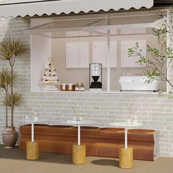 IH PAPER Folded Toast Bench │ Organ Kraft Paper Folding Furniture | ihpaper (a set of two pieces) Picture ColorProduct Thumbnail