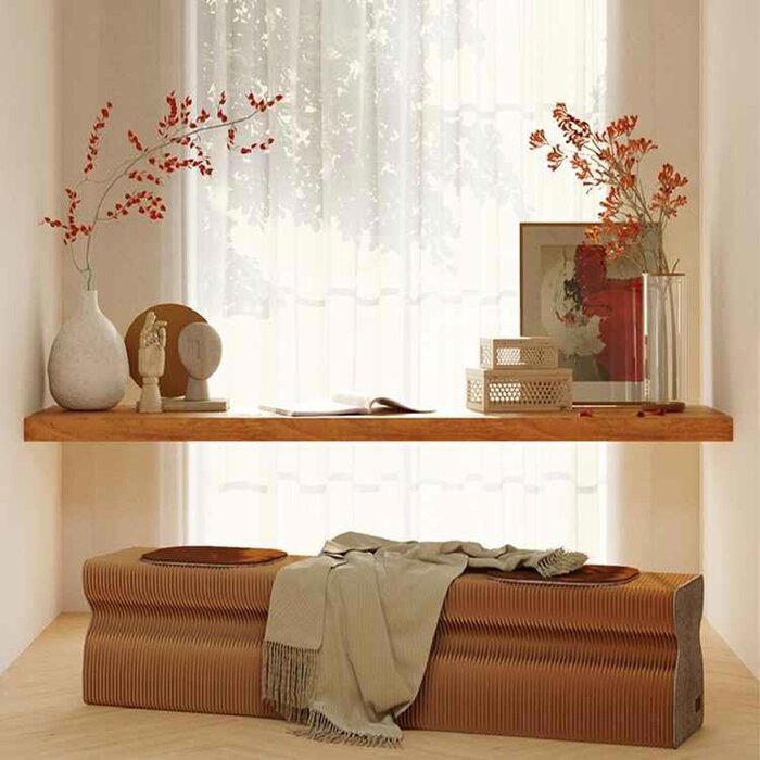 IH PAPER Folded Toast Bench │ Organ Kraft Paper Folding Furniture | ihpaper (a set of two pieces) Picture ColorProduct Thumbnail