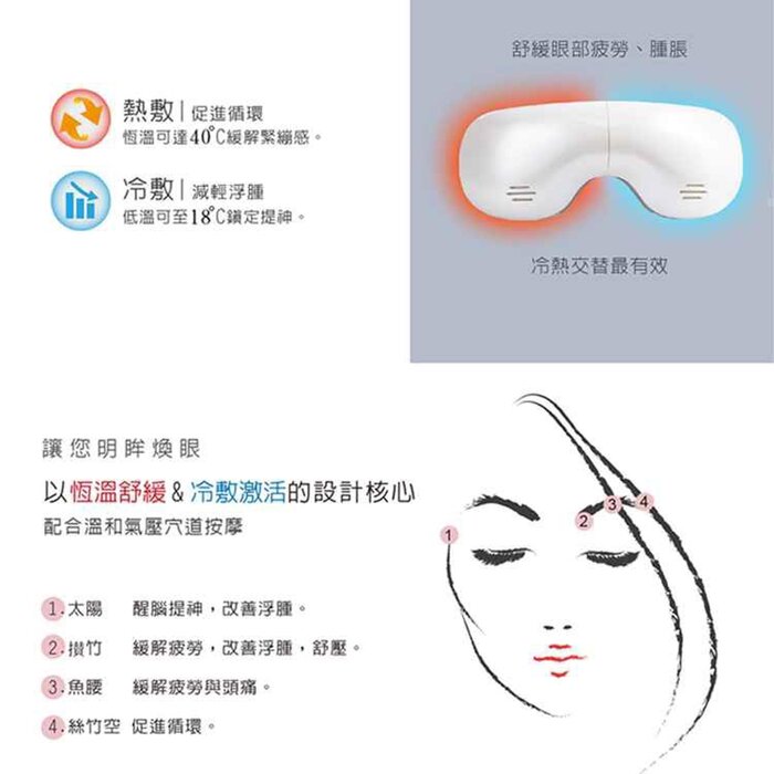 Tokuyo Kick away tired eyes│Rejuvenating hot and cold eye massager | Taiwan Tokuyo TS-183 Fixed SizeProduct Thumbnail