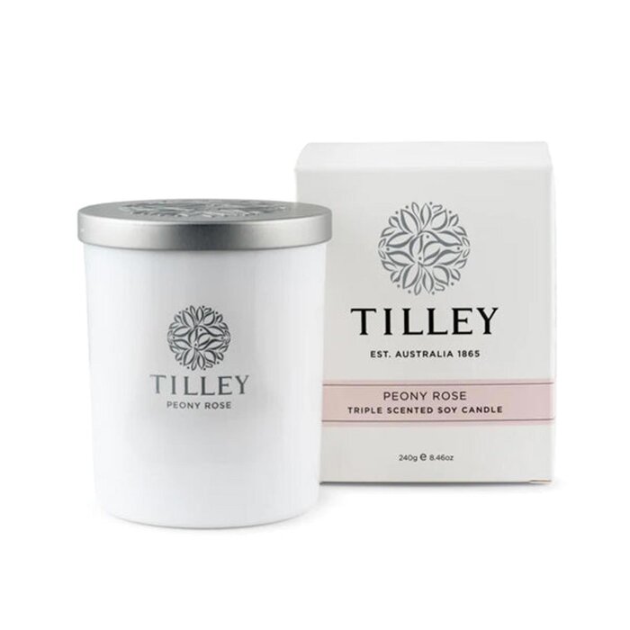 TILLEY Peony Rose Soy Candle 240GProduct Thumbnail